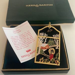 Reed and Barton Christmas Tree Castle Ornament